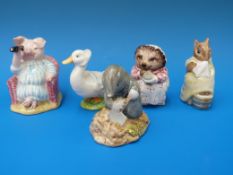 Five Beswick Beatrix Potter figures 