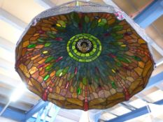 A contemporary large Tiffany style lamp shade,