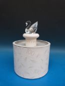 Swarovski crystal centenary swan on pedestal (in original box)