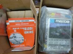 A quantity of Swindon Town football programmes, circa 1970's,