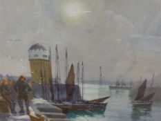 A pair of maritime watercolours, each signed bottom right,