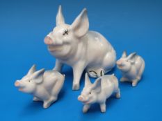 A Beswick pig family