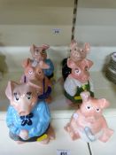 Six Wade Nat West pigs