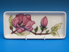 A Moorcroft oblong pin dish in 
