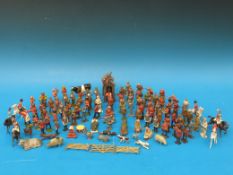 A collection of Britains Crescent Toys and other lead soldiers and farm animals