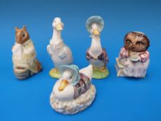 Five Beswick Beatrix Potter figures 
