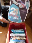 A quantity of signed motoring books to include Jaguar, Ford Escort, Aston Martin etc,
