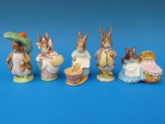 Five Beswick Beatrix Potter figures,