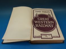 A GWR 1926 bound timetable, September 21st 1925 onwards and June 6th 1926 onwards,