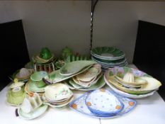 An extensive collection of Carltonware salad plates, toast racks,