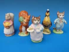 Five Beswick Beatrix Potter figures 