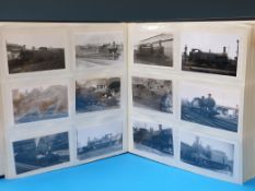 An album of approximately 500 black and white railway photographs, mostly Southern locomotives,