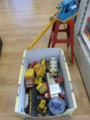 A collection of diecast models, Tri-ang model crane,