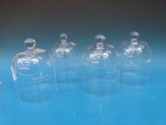 Four Waterford Crystal dome candle covers in the 