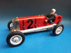 Gilbow classic tinplate clockwork Millar car (in red livery),