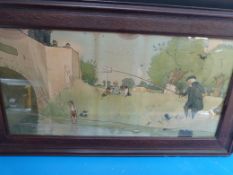 A 19thC Cecil Aldin fishing print