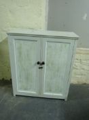 A painted housekeeper's or similar cupboard (W94, D42,