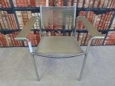 A Giandomenico Belotti chrome framed chair by repute once owned by music producer Glyn Johns