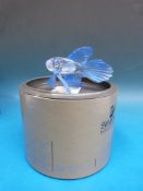 Swarovski blue crystal model of a Siamese fighting fish in original box