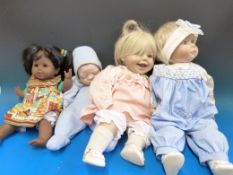 A collection of various Max Zaff and Joyce G Wolf dolls.