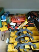 A collection of Britains and other diecast model farm and commercial vehicles