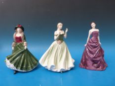 Three Royal Worcester figures 'Christmas special edition 2001',