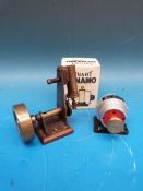 A single cylinder oscillating marine engine (1900-1916) together with a boxed Stuart Dynamo