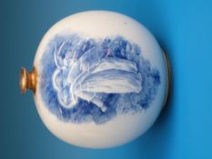 An unusual early Royal Doulton blue children vase on white ground