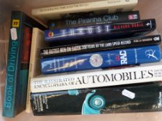 A quantity of motoring books to include encyclopedia of motor cars,