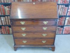 A Georgian mahogany bureau,