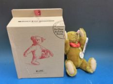 A Steiff mohair bear with jointed arms and legs,