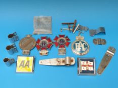 A quantity of radiator badges to include AA, RAC,