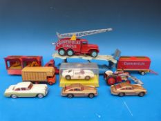Various loose Corgi vehicles and one boxed Dinky