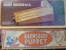 Two boxes of various toys and games