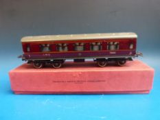 A Hornby 0 gauge  No 2 corridor coach c575 (in original box)