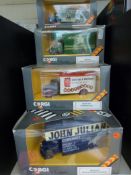 Fourteen Corgi Classics diecast model vans all in original boxes