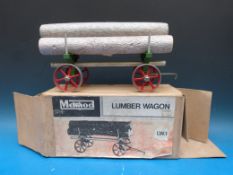 A Mamod lumber wagon and logs (in original box)