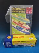 A Hornby electric speed boat 'Capri' in box plus a Hornby advertising poster