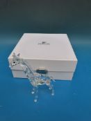 Swarovski crystal model of a giraffe in original box