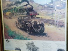 Terrence Cuneo colour print 'Bentley v 