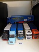 Seven Corgi 1:50 scale diecast model lorries