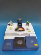 Eight Swarovski crystal items;