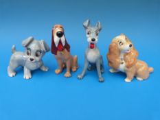 A set of four Wade Disney Lady and the Tramp 