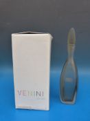 Venini Murano glass bottle in grey with matt finish,