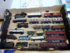 A collection of Trix and other 00 gauge locomotives, carriages, wagons and accessories.