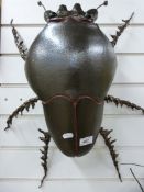 A signed Adrian Holt large exotic ceramic insect inscribed undermeath 