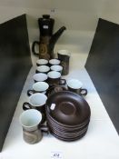 A Denby coffee set in the 