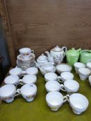A collection of ceramics to include Radford Art Deco crown china,