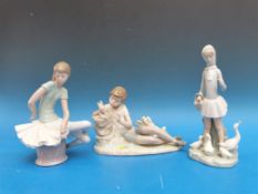 Lladro figurines Nina Con Paraguas Y Patos,