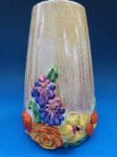 A Clarice Cliff conical shaped vase,
